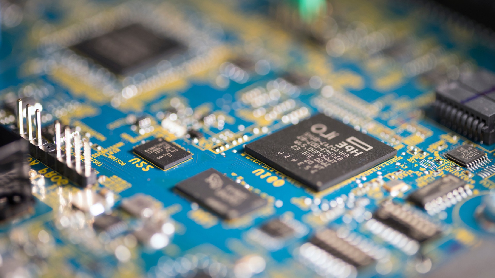 Close-up of a server iLO chip